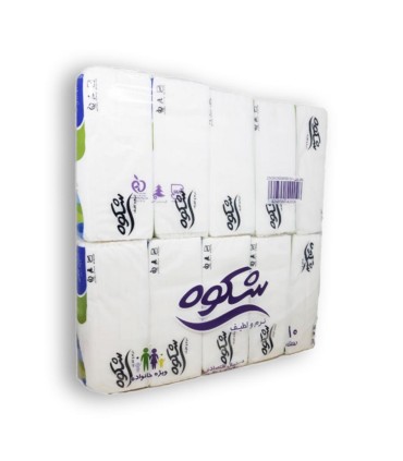 دستمال كاغذي اقتصادي 10 عددي (200 برگ) شكوه