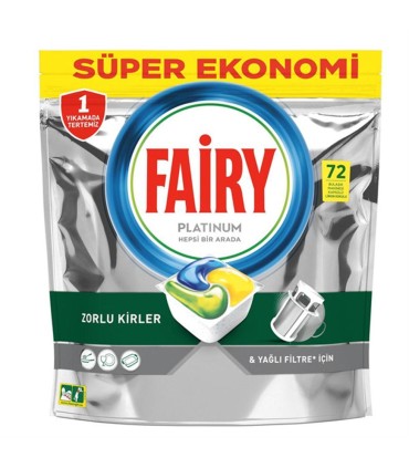 قرص ماشين ظرفشويي 72 عددي پلاتينيوم فيري