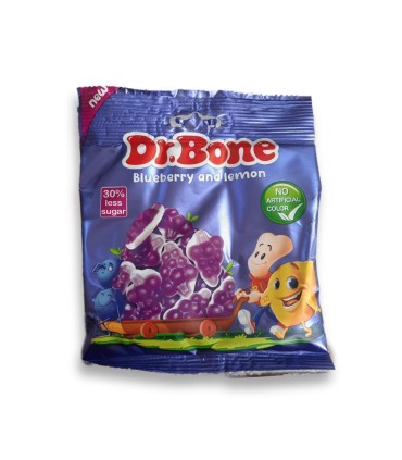 پاستيل 75 گرم دولايه بلوبري دكتربن