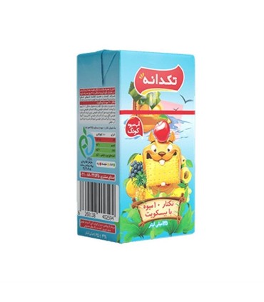آبميوه 125ميل 10 ميوه با بيسكويت تكدانه