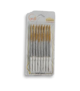 شمع تولد 7 عددي بلند دورنگ