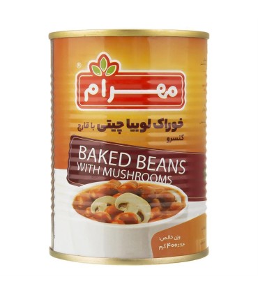 كنسرو 400 گرم لوبيا چيتي باقارچ مهرام