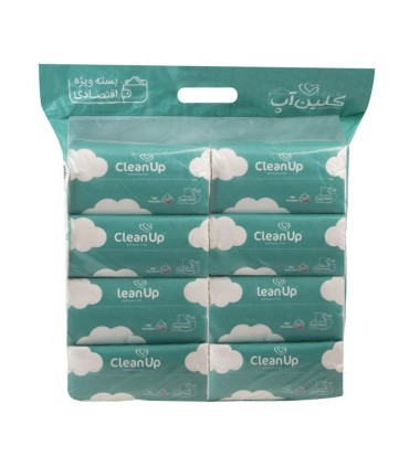 دستمال كاغذي اقتصادي 8 عددي (250 برگ) كلين آپ