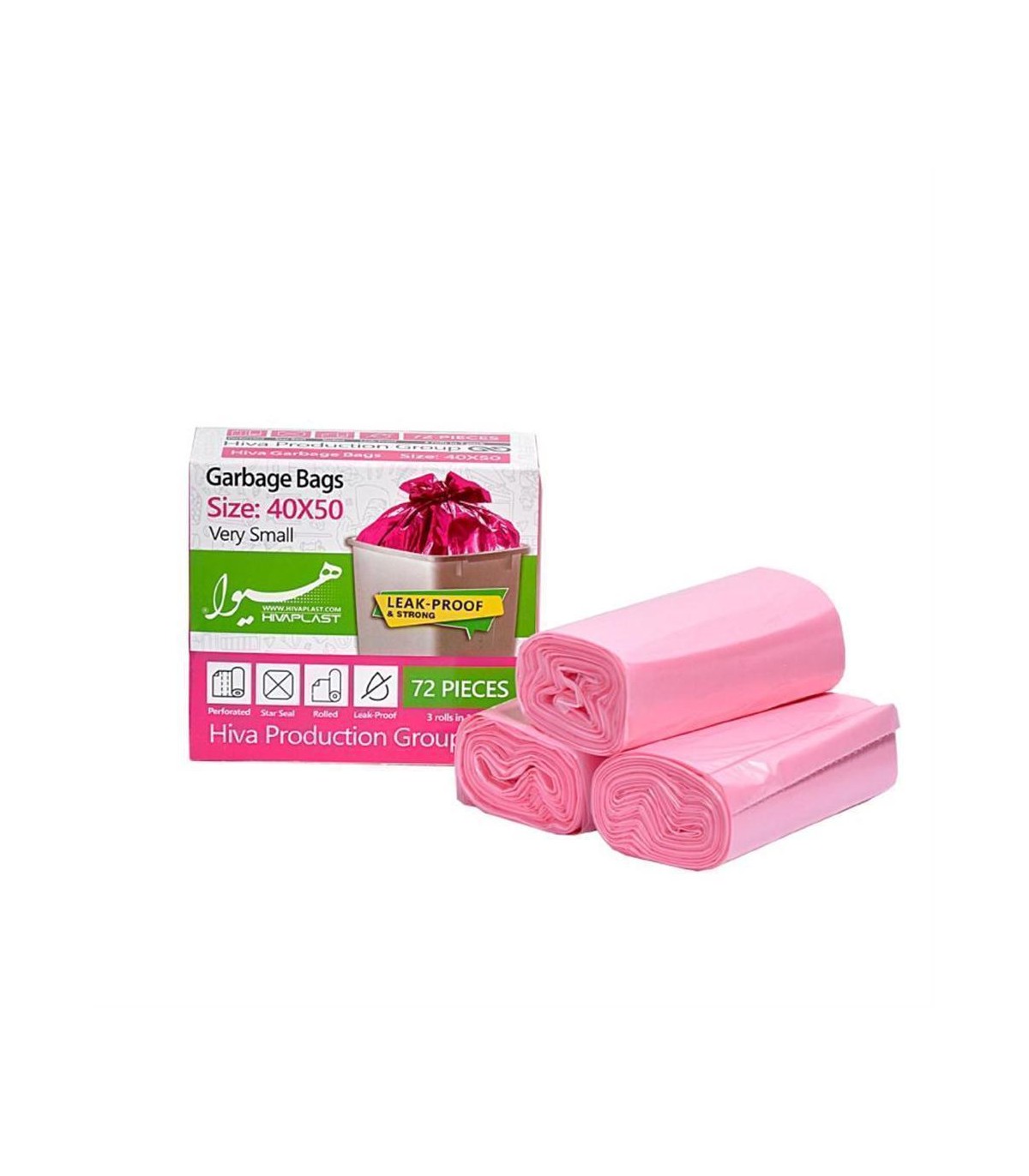 كيسه زباله 3 رول كوچك اداري(72 عددي) هيوا