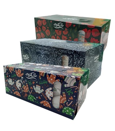 دستمال كاغذي جعبه اي 300 برگ گلدار شكوه