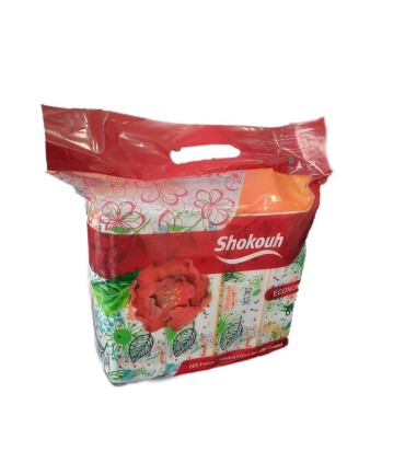 دستمال كاغذي اقتصادي 4 عددي 300 برگ گلدار شكوه