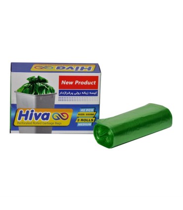 كيسه زباله 3 رول متوسط (80*55) 42 عددي هيوا