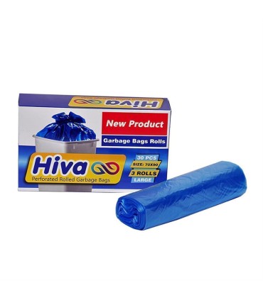كيسه زباله 3 رول بزرگ (90*70)30 عددي هيوا