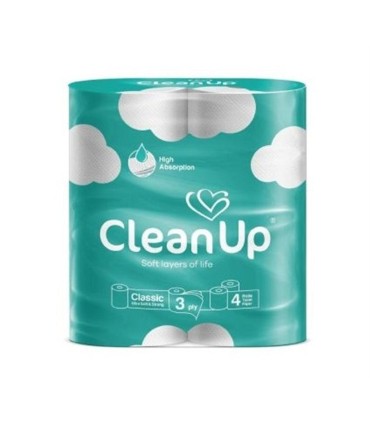 دستمال كاغذي دلسي 4 رول كلين آپ