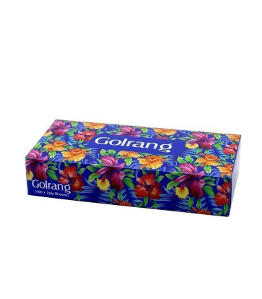 دستمال كاغذي جعبه اي 100 برگ دولا گلرنگ