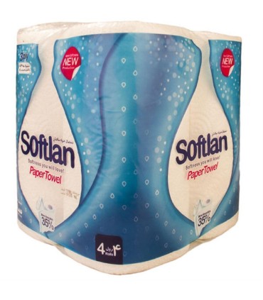 دستمال كاغذي حوله اي 4 رول سافتلن