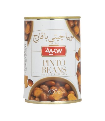 كنسرو 380 گرم لوبيا چيتي و قارچ سميه