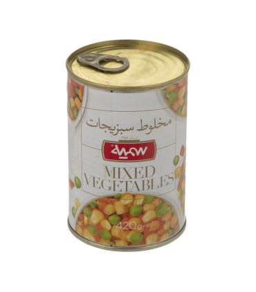 كنسرو 420 گرم مخلوط سبزيجات سميه