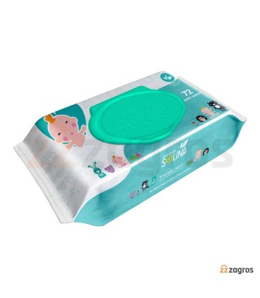 دستمال مرطوب كودك 72 برگ سولينا