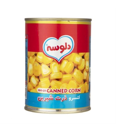 كنسرو 380 گرم ذرت دلوسه