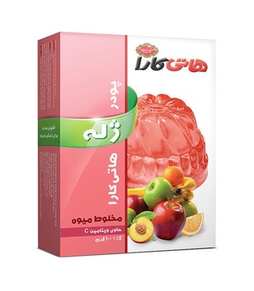 پودر ژله 100 گرم مخلوط ميوه هاتي كارا