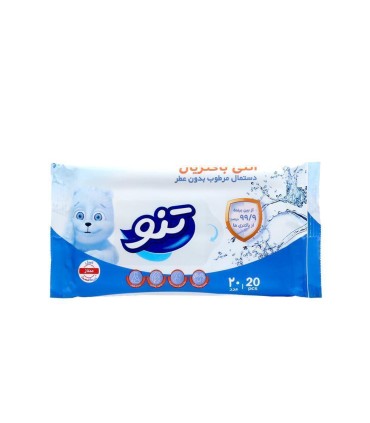 دستمال مرطوب 20 برگ آنتي باكتريال تنو