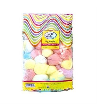 پنبه 100 گرم توپك رنگي گلپر