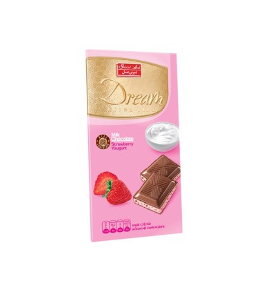 شكلات 100گرم تابلت ماست وتوت فرنگي شيرين عسل