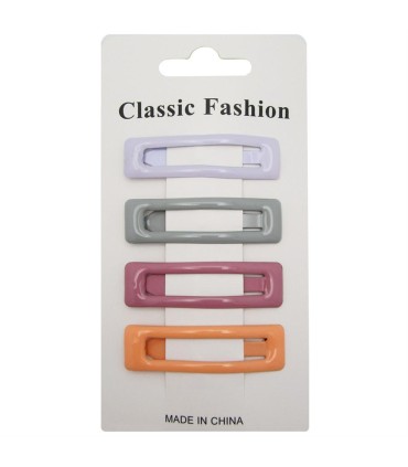 سنجاق موي سر 4 عددي مستطيلي خالدار