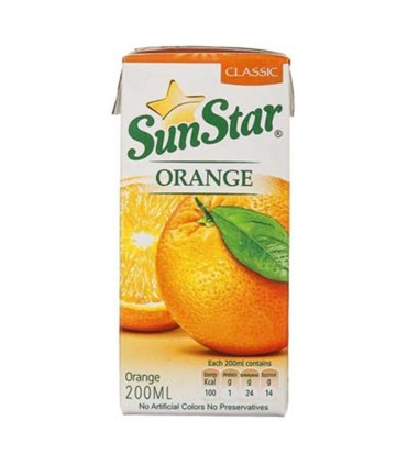 آبميوه 200 ميل پرتقال سان استار