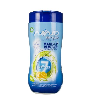 دستمال مرطوب آرايشي 70 برگ استوانه نينو