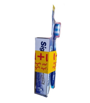 پك تخفيفي مسواك برس متوسط +خميردندان 8 كاره سيگنال