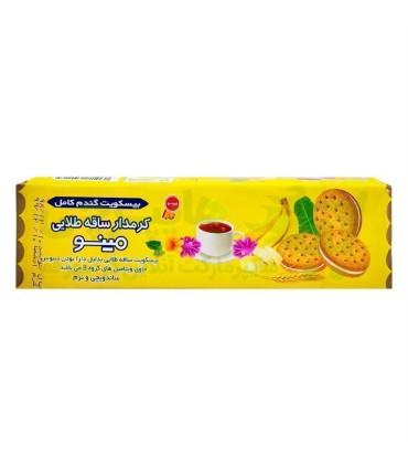 بيسكويت 192گرم ساقه طلايي كرمدارموزي مينو