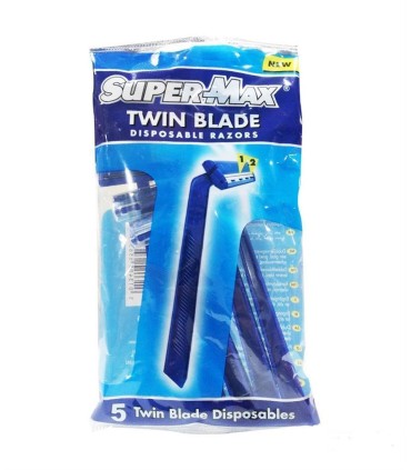 خودتراش 2 لبه صابوندار 5 عددي سوپرمكس