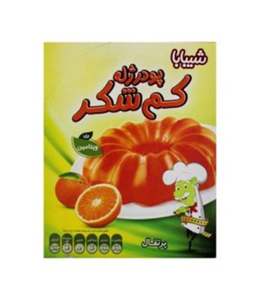 پودر ژله 100 گرم پرتقال بدون شكر شيبابا
