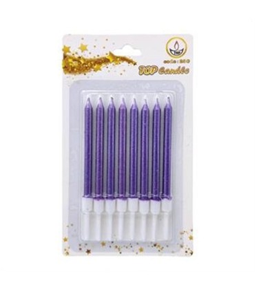 شمع تولد 7 عددي كوتاه اكليلي دورنگ