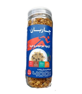 غلات صبحانه 380 گرم گرانولا جو دوسر خرما چاربان