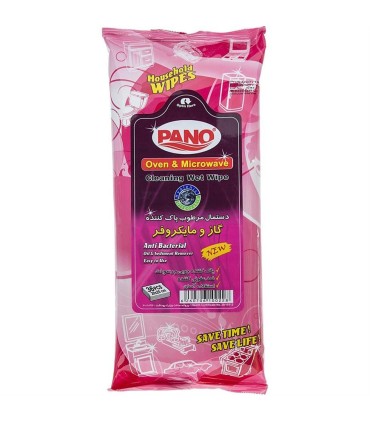 دستمال نظافت مرطوب پاك كننده گاز و مايكروفر 36  برگ پانو