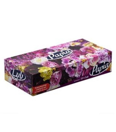 دستمال كاغذي جعبه اي 200 برگ پاپيا