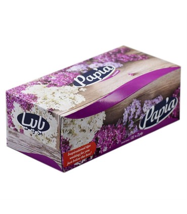 دستمال كاغذي جعبه اي 300 برگ الوان پاپيا