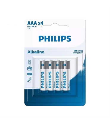 باطري نيم قلم 4 عددي آلكالاين فيليپس