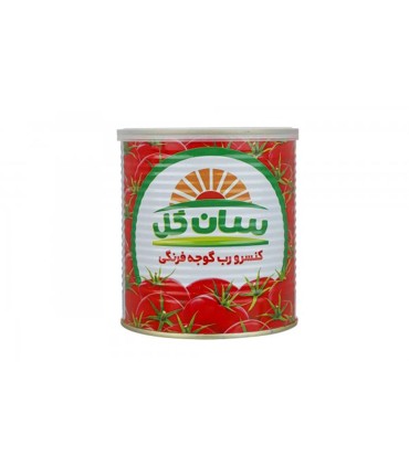 رب گوجه 820 گرم قوطي كليددار سان گل