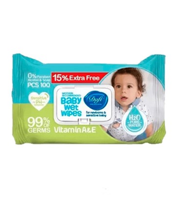 دستمال مرطوب كودك 100 برگ كالاندولا + ويتامين A/E دافي