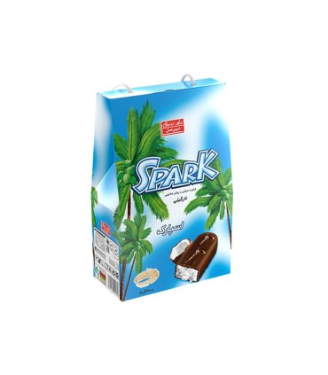 شكلات 400 گرم جعبه كيفي نارگيل شكلاتي اسپارك شيرين عسل