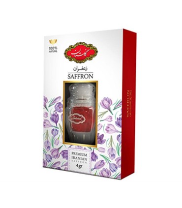 زعفران چهار گرم طرح گل گلستان